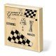 4 juegos en caja de madera Trikes