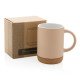 Taza cerámica base corcho 280 ml.