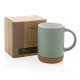 Taza cerámica base corcho 280 ml.