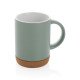 Taza cerámica base corcho 280 ml.