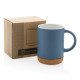 Taza cerámica base corcho 280 ml.