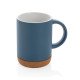 Taza cerámica base corcho 280 ml.