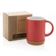 Taza cerámica base corcho 280 ml.