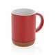 Taza cerámica base corcho 280 ml.