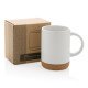 Taza cerámica base corcho 280 ml.