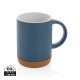 Taza cerámica base corcho 280 ml.