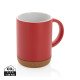 Taza cerámica base corcho 280 ml.