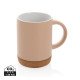 Taza cerámica base corcho 280 ml.
