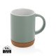 Taza cerámica base corcho 280 ml.