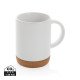 Taza cerámica base corcho 280 ml.