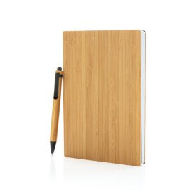 Juego libreta y bolígrafo A5 Bamboo