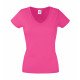 Camiseta Fruit of the Loom cuello de pico mujer