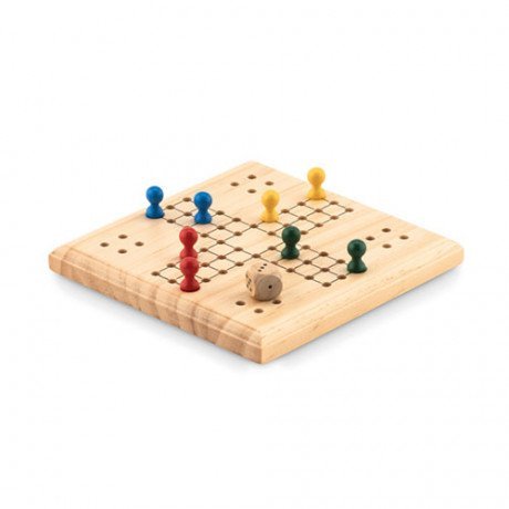 Juego de viaje de madera Ludo