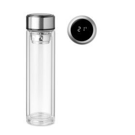Botella con termómetro tactil Pole Glass