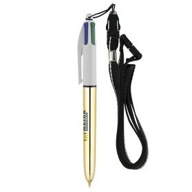 Bolígrafo BIC 4 Colours Shine + Lanyard