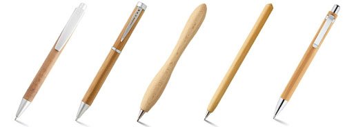 bolígrafos madera bambú